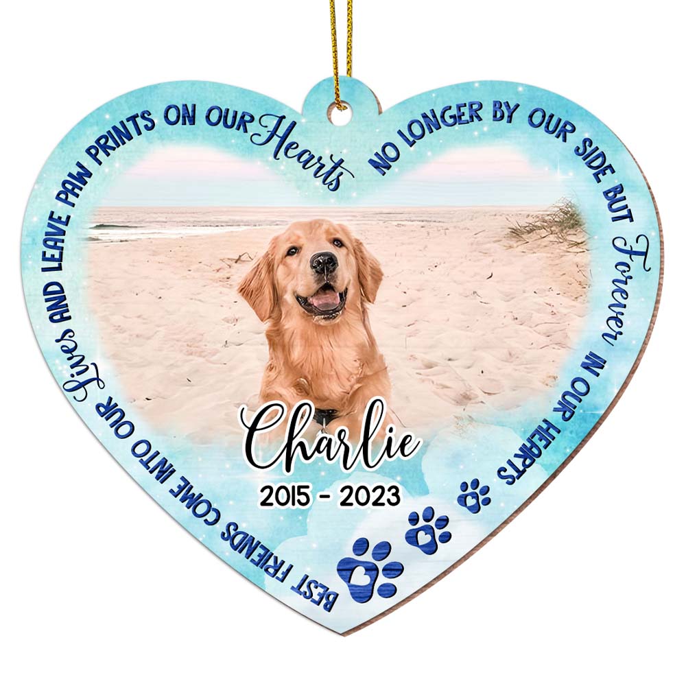 Personalized Memorial Gift Dog Loss Forever In Our Hearts Ornament 29724 Primary Mockup
