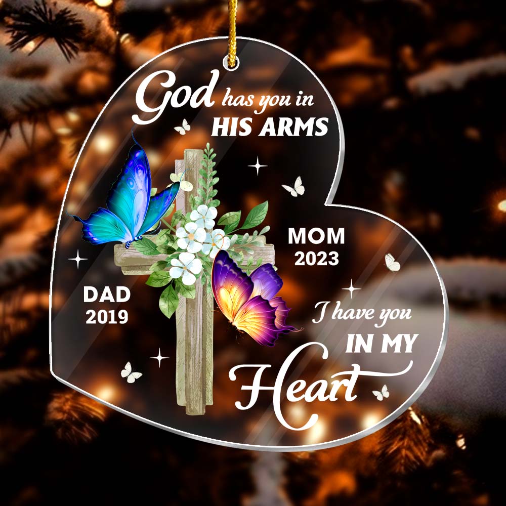 Personalized Butterfly Memorial Christmas Ornament 29728 Primary Mockup