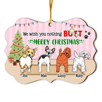 Personalized Gift For Dog Lovers Wish You Nothing Butt Merry Christmas Benelux Ornament 29730 thumb 1