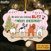Personalized Gift For Dog Lovers Wish You Nothing Butt Merry Christmas Benelux Ornament 29730 thumb 1