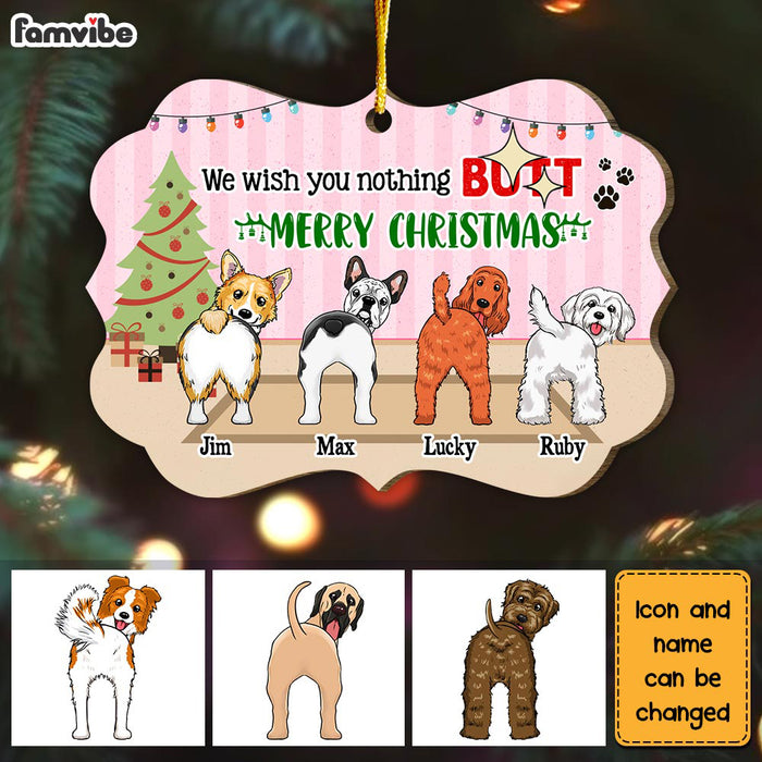Personalized Gift For Dog Lovers Wish You Nothing Butt Merry Christmas Benelux Ornament 29730 1