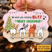 Personalized Gift For Dog Lovers Wish You Nothing Butt Merry Christmas Benelux Ornament 29730 thumb 1