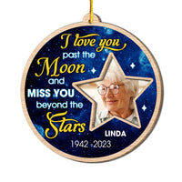 Personalized Memorial Gift Love You Pass The Moon 2 Layered Wood Ornament 29733 thumb 1