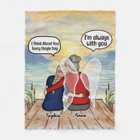 Personalized Gift For Loss Mom Memorial Blanket 29738 thumb 1