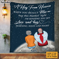 Personalized Memorial Gift A Hug From Heaven Blanket 29739 thumb 1