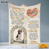 Personalized Dog Memorial Gift Waiting At The Door Blanket 29742 1