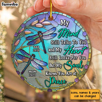 Personalized Dragonfly Memorial Christmas Gift Circle Ornament 29749 thumb 1