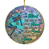 Personalized Dragonfly Memorial Christmas Gift Circle Ornament 29749 1