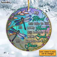 Personalized Dragonfly Memorial Christmas Gift Circle Ornament 29749 thumb 1
