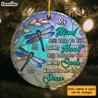 Personalized Dragonfly Memorial Christmas Gift Circle Ornament 29749 thumb 1