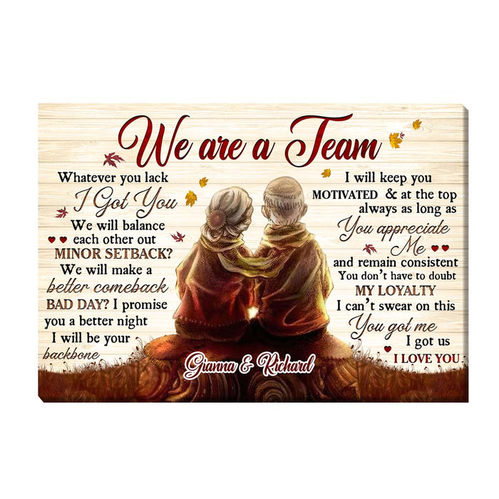 Personalized Gift For Old Couple We Are Team Canvas 29750 1
