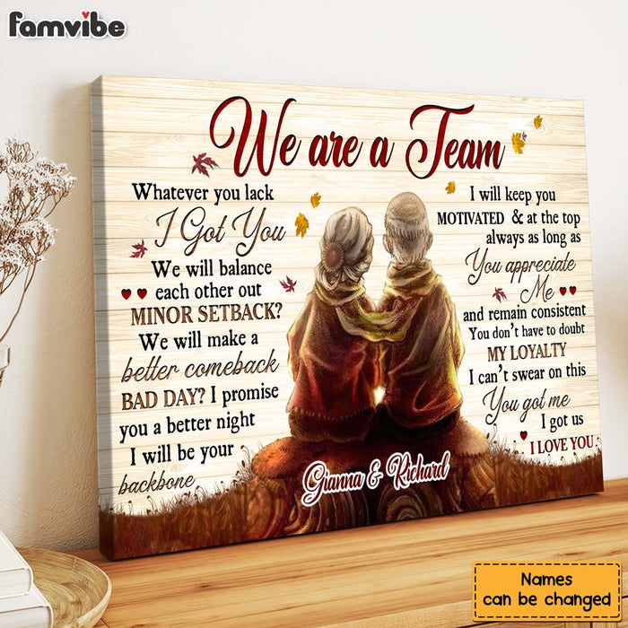 Personalized Gift For Old Couple We Are Team Canvas 29750 1