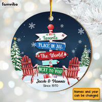 Personalized Gift For Couple My Favorite Place Circle Ornament 29759 thumb 1