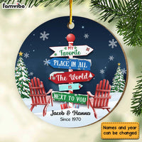 Personalized Gift For Couple My Favorite Place Circle Ornament 29759 thumb 1