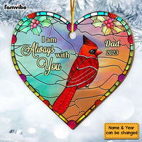 Personalized Gift For Memorial Family Loss Cardinal Circle Heart Ornament 29761 thumb 1