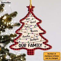Personalized Gift For Our Family Christmas Tree 2 Layered Wood Ornament 29762 thumb 1