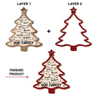 Personalized Gift For Our Family Christmas Tree 2 Layered Wood Ornament 29762 thumb 1