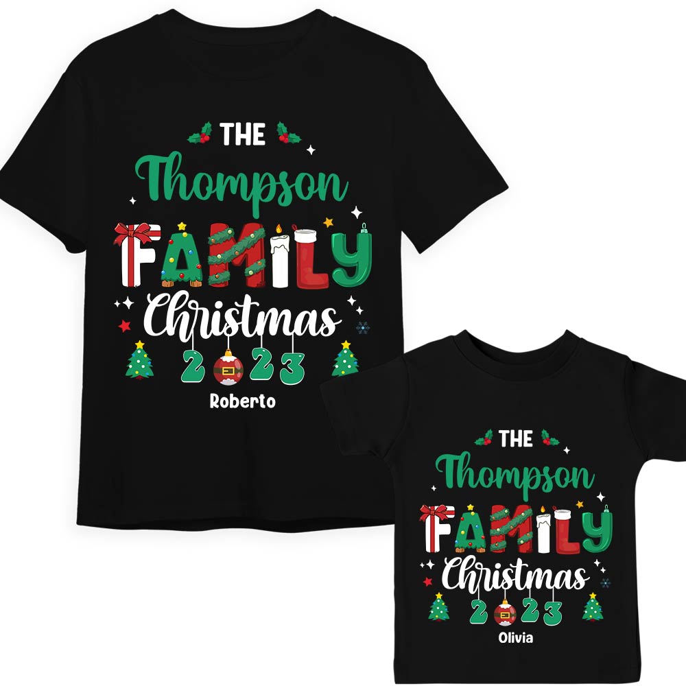 Personalized Christmas Gift For Family Making Memories Together Adult And Kid Tee 29763 Primary Mockup