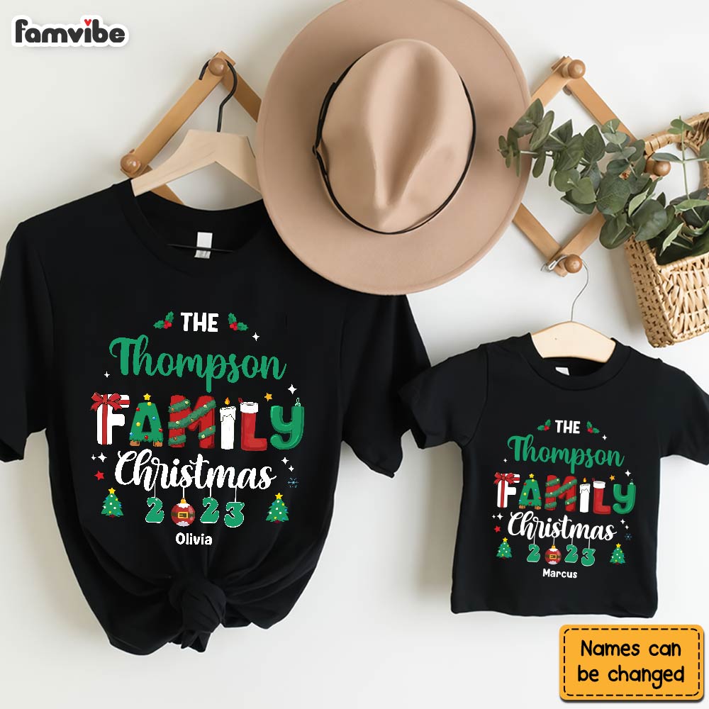 Personalized Christmas Gift For Family Making Memories Together Adult And Kid Tee 29763 Primary Mockup
