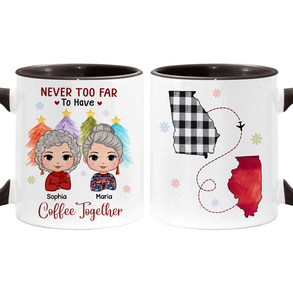 Personalized Gift For Friend Coffee Together Long Distance Mug 29764 Primary Mockup