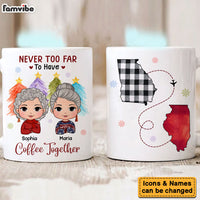 Personalized Gift For Friend Coffee Together Long Distance Mug 29764 thumb 1