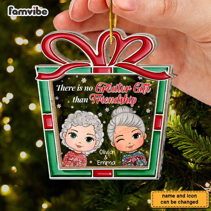 Personalized Christmas Ornament - There Is No Greater Gift Than Friendship