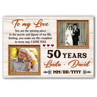 Personalized Anniversary Gift For Couple To My Love Canvas 29771 thumb 1
