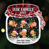 Personalized Our Family Cookie Jar 5 Layered Shaker Ornament 29775 thumb 1
