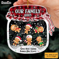 Personalized Our Family Cookie Jar 5 Layered Shaker Ornament 29775 thumb 1