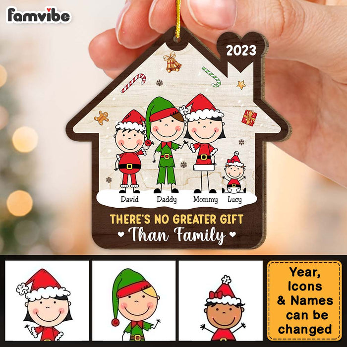 Personalized There's No Greater Gift Than Family Wood Ornament 29776 1