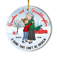 Personalized Gift For Granddaughter A Bond That Can't Be Broken Circle Ornament 29780 thumb 1