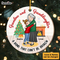 Personalized Gift For Granddaughter A Bond That Can't Be Broken Circle Ornament 29780 thumb 1