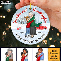 Personalized Gift For Granddaughter A Bond That Can't Be Broken Circle Ornament 29780 thumb 1