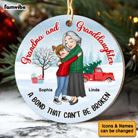 Personalized Gift For Granddaughter A Bond That Can't Be Broken Circle Ornament 29780 thumb 1