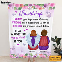 Personalized Gift For Friends Lucky My Friend Is You Blanket 29782 thumb 1