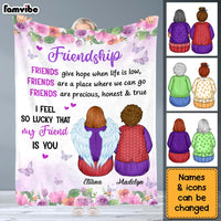 Personalized Gift For Friends Lucky My Friend Is You Blanket 29782 thumb 1
