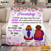 Personalized Gift For Friends Lucky My Friend Is You Blanket 29782 thumb 1