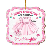 Personalized Merry Christmas To A Granddaughter Ornament 29783 thumb 1