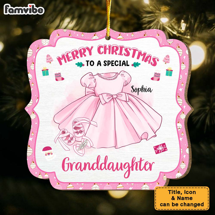 Personalized Merry Christmas To A Granddaughter Ornament 29783 1