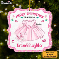 Personalized Merry Christmas To A Granddaughter Ornament 29783 thumb 1