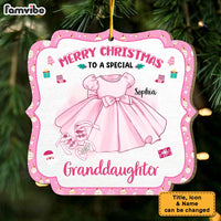Personalized Merry Christmas To A Granddaughter Ornament 29783 thumb 1