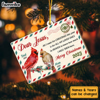 Personalized Letter For Jesus All My Loved Ones In Heaven Memorial Ornament 29788 thumb 1