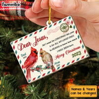 Personalized Letter For Jesus All My Loved Ones In Heaven Memorial Ornament 29788 thumb 1