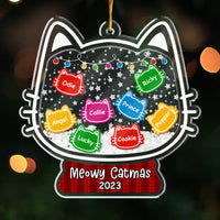 Personalized Gift For Cat Lover Meowy Catmas 5 Layered Shaker Ornament 29793 thumb 1