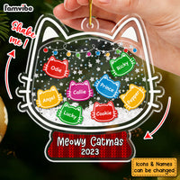 Personalized Gift For Cat Lover Meowy Catmas 5 Layered Shaker Ornament 29793 thumb 1