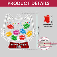 Personalized Gift For Cat Lover Meowy Catmas 5 Layered Shaker Ornament 29793 thumb 1