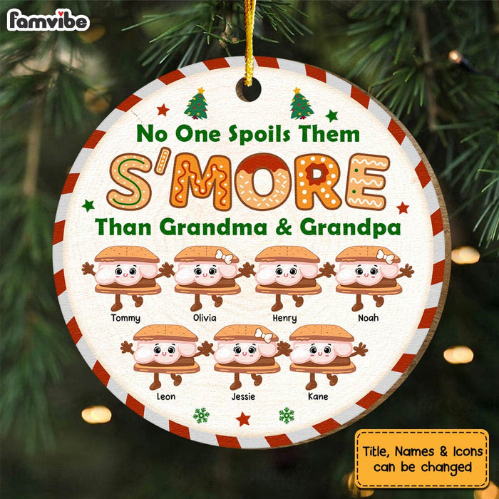 Personalized S'more Grandma No One Spoils Them Circle Ornament 29795 1
