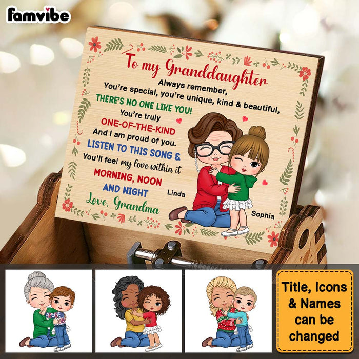 Personalized To My Granddaughter You Are Unique Music Box 29797 1