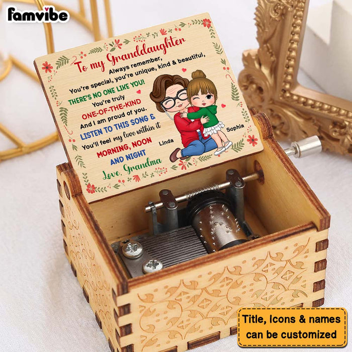 Personalized To My Granddaughter You Are Unique Music Box 29797 1