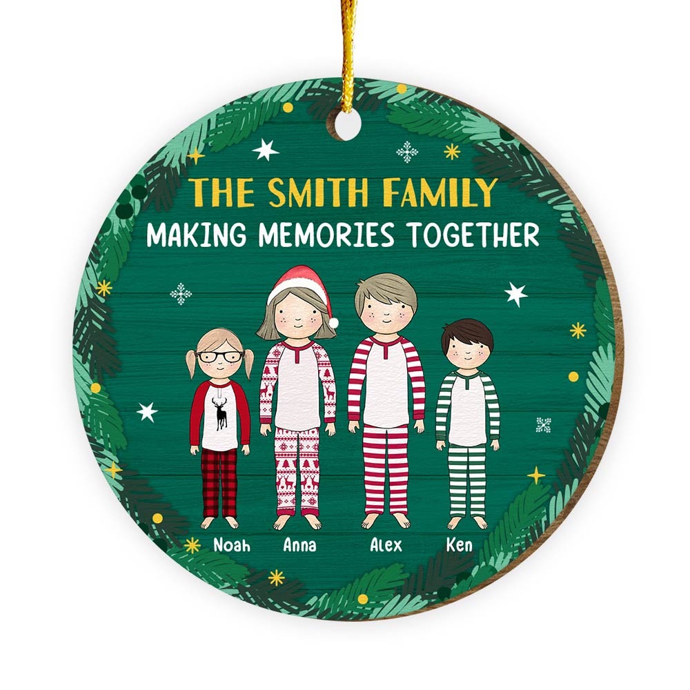 Personalized Gift For Family Making Memories Together Christmas Circle Ornament 29799 Primary Mockup
